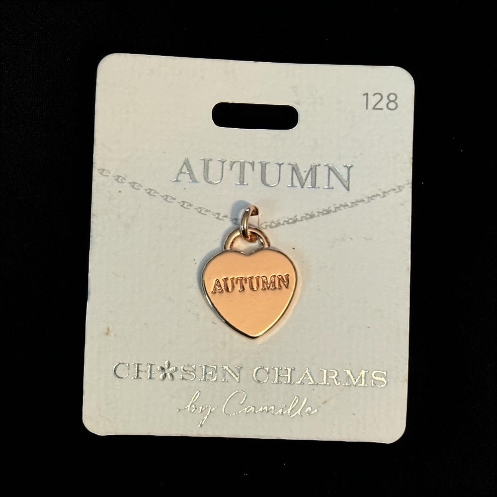 Chosen Charms rose gold Autumn name heart charm
